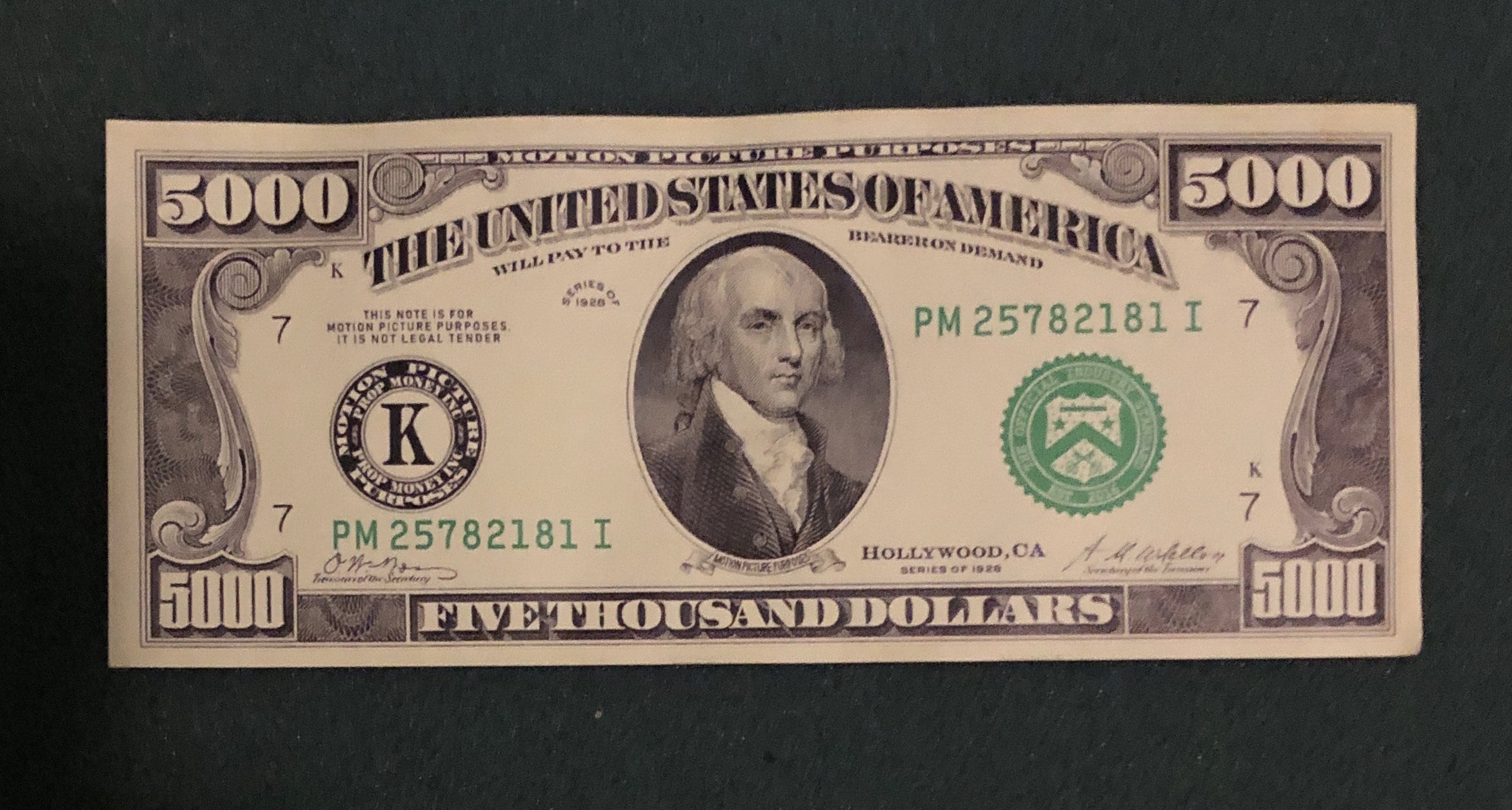 Five Thousand Dollar Bill Etsy