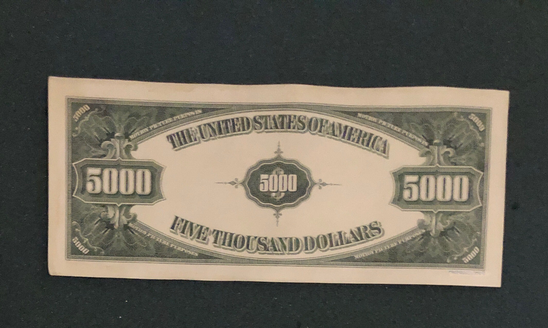 Five Thousand Dollar Bill Etsy