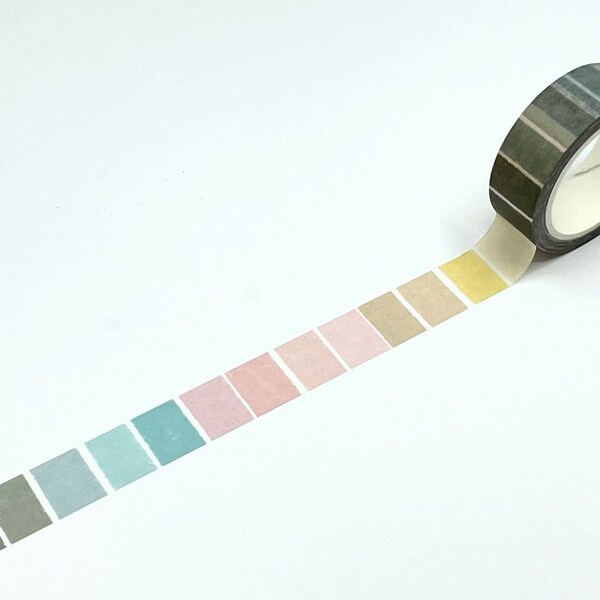 WASHI TAPE - Picknick in der Wiese / Regenbogenstreifen