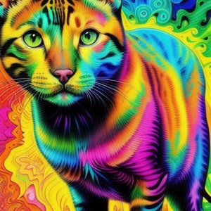 Trippy Katzen und Hunde Sticker