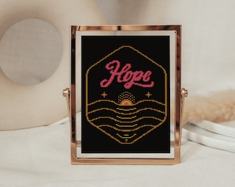 Hope - Boho style cross stitch pattern