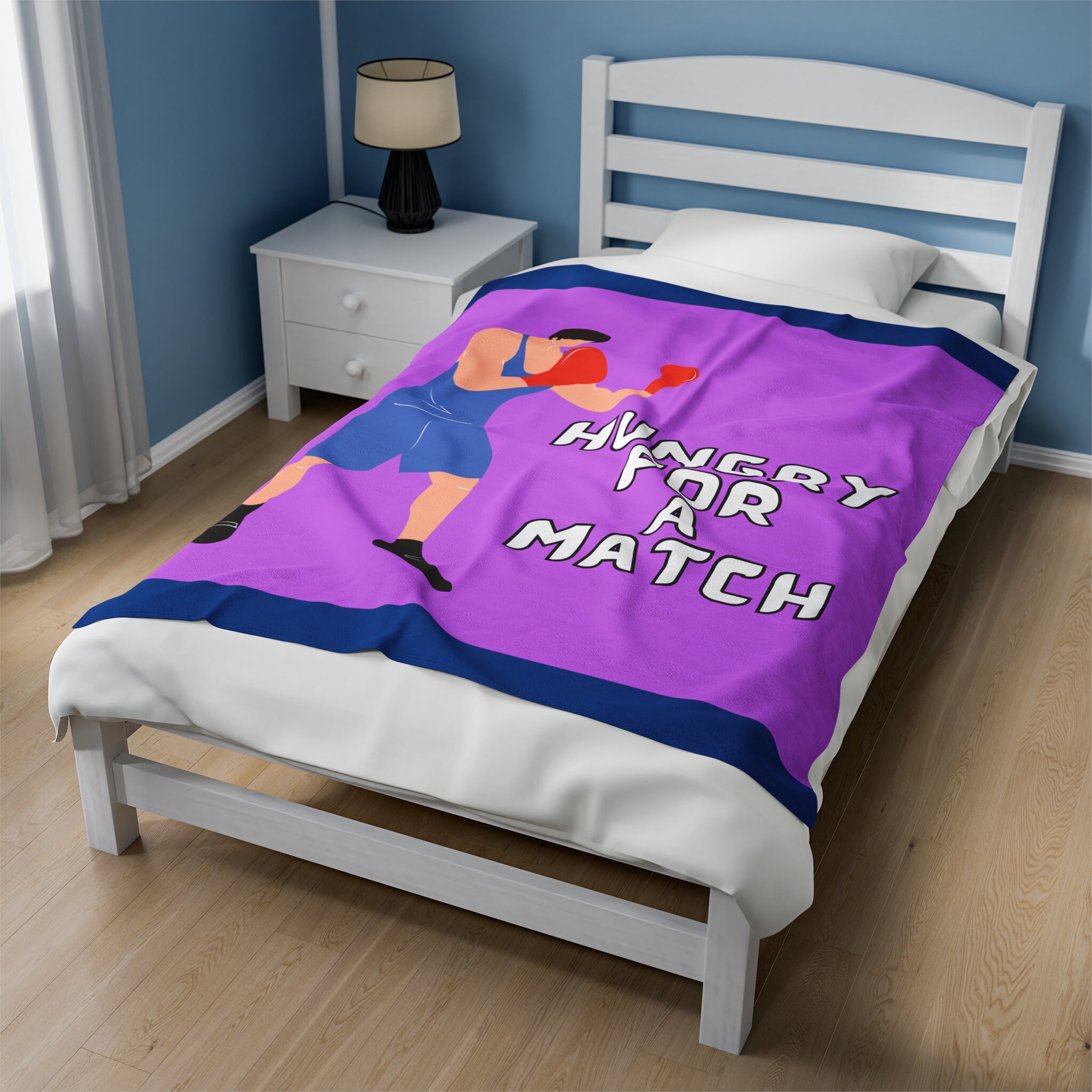 Boxing Motivational Plush Blanket/velveteen Plush Blanket for Bedroom