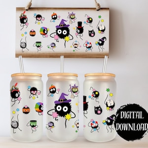 PNG of Soot Dressed up for Halloween, Used on Cup Sublimation, T-shirts, Bags, and More, High-Quality Digital Design