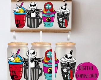 PNG Design Jack Sally Characters, Used on Cup Sublimation, T-shirts, Bags, and More, High-Quality Digital Design