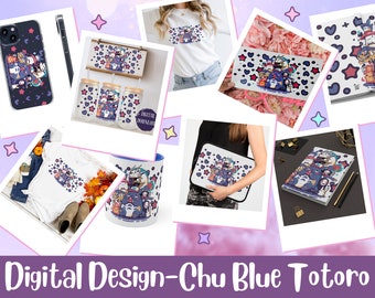 Totoro and Friends PNG Design, Sublimation, T-shirts (Digital Download)