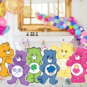 CARE BEARS PERSONALISED BIRTHDAY PARTY SUPPLIES BANNER BACKDROP DECORATION