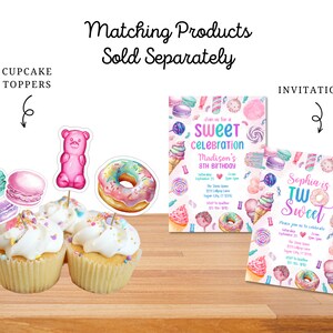 Candy Welcome Sign, Editable Sweets Candy Welcome Poster, Printable ...