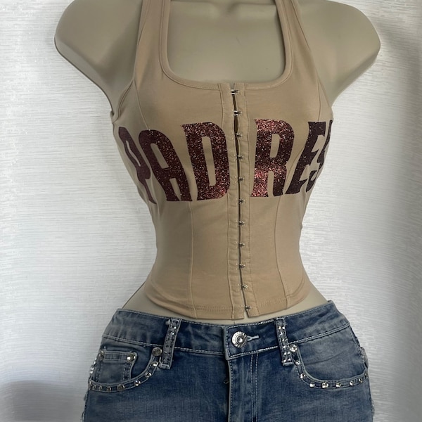 SD Padres Corset Top - Khaki