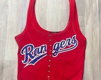 Texas Rangers Corset Vinyl Top- Red