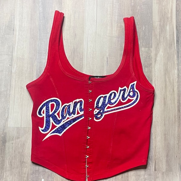 Texas Rangers Corset Vinyl Top- Red