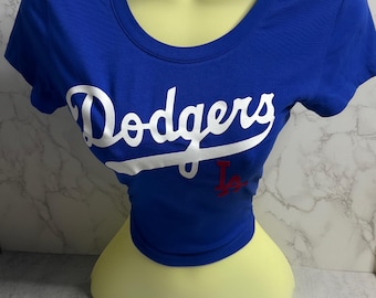 Dodgers Crop Top Tee