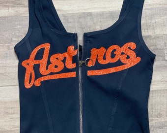 Astro Zip-Up Crop Top