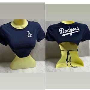 Open back Dodgers Crop Top