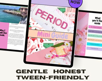 Guía para la primera menstruación de la preadolescente: Mini manual de pubertad (Descarga digital en PDF)