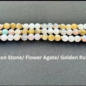 8mm Gemstone Beaded Watch Band for Apple Samsung Watch | Variety Gemstones | Elastic Stone Smart Watch Band | Crystal Accessory 2