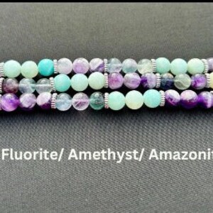 8mm Gemstone Beaded Watch Band for Apple Samsung Watch | Variety Gemstones | Elastic Stone Smart Watch Band | Crystal Accessory 4