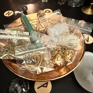Spell Jar Ritual Kits | Witchcraft Kit | Spell Bottle Kit | Love Confidence Protection Abundance Prosperity | Witch Kits | Witchy Gifts