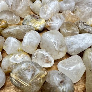 Golden Rutilated Quartz Tumbles | Tumbled Rutile Quartz | Golden Rutile | Tumbled Crystals | Golden Rutilated Pocket Crystal | Gemstone