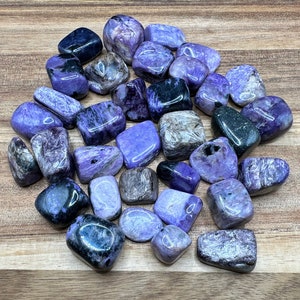 Charoite Crystal | Charoite Stone | Tumbled Charoite | Charoite Tumbled | Purple Charoite | Charoite Chips | Charoite | Polished Charoite