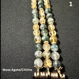8mm Gemstone Beaded Watch Band for Apple Samsung Watch | Variety Gemstones | Elastic Stone Smart Watch Band | Crystal Accessory 1