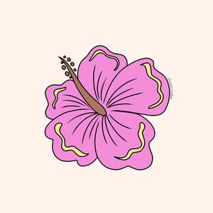 Hibiscus Flower Art - Polynesian Art - 3 Pieces