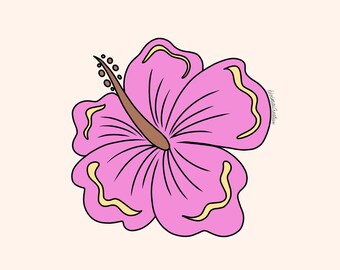 Hibiscus Flower Art - Polynesian Art - 3 Pieces