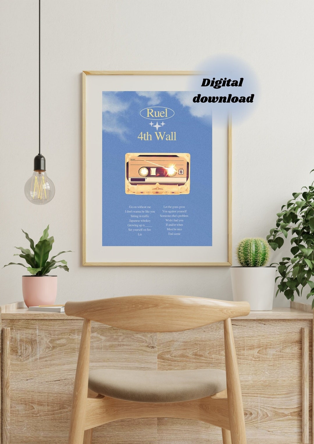 たぬき 希少 Album, Ruel Wall, 4th Ruel Art, Wall Ruel Music Print Poster 洋楽