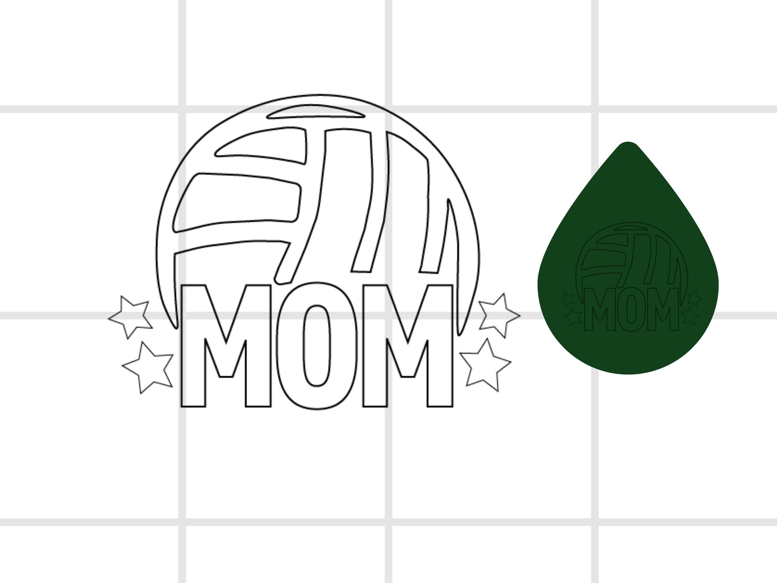 Volleyball Mom Earring SVG/PNG Cut File Etsy