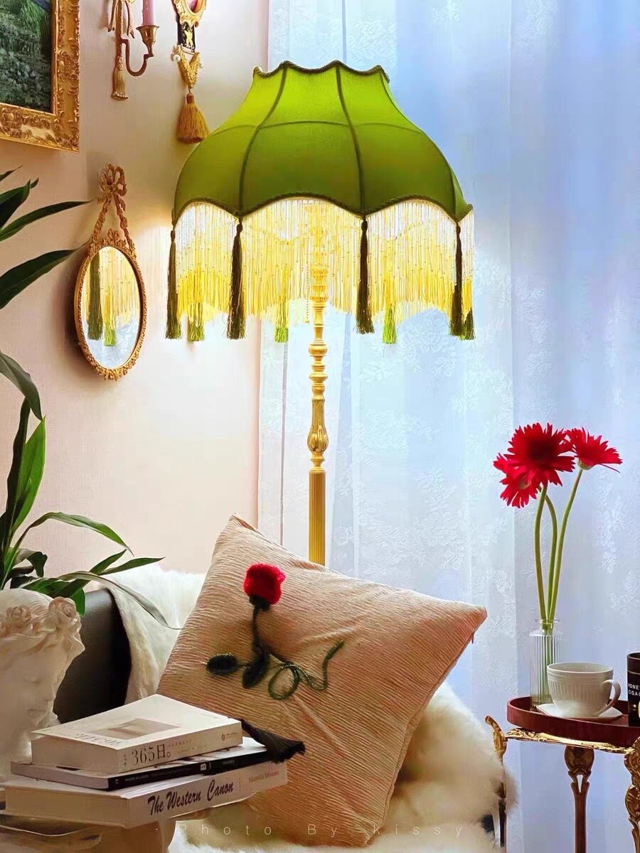 Fringed Velvet Lamp Shades Handmade Vintage Lampshade Etsy