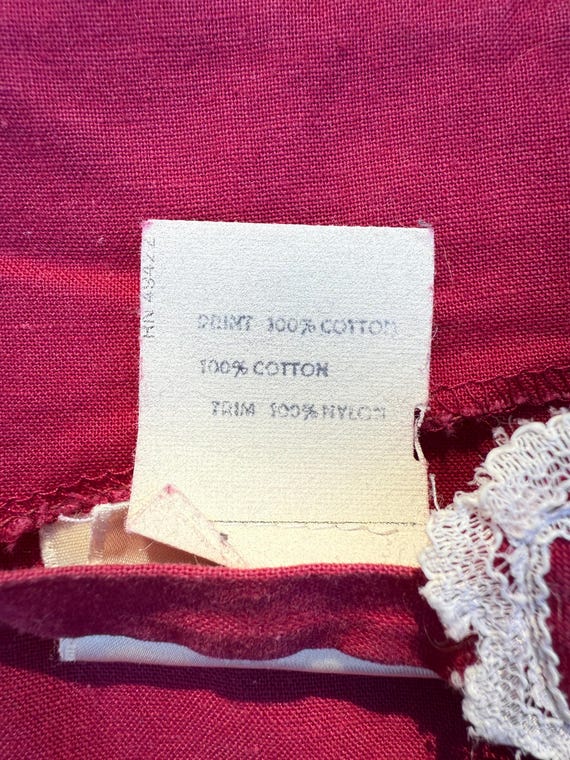 Vintage 1970s red floral prairie dress by Gunne S… - image 15