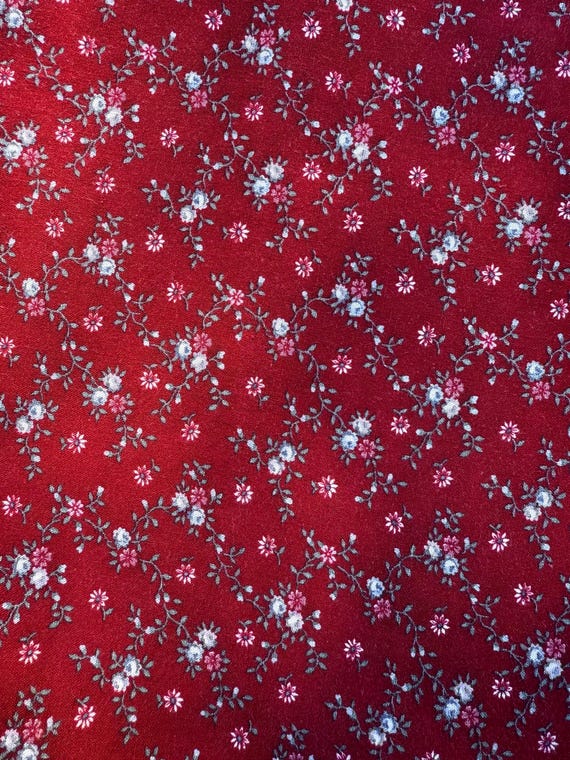 Vintage 1970s red floral prairie dress by Gunne S… - image 12