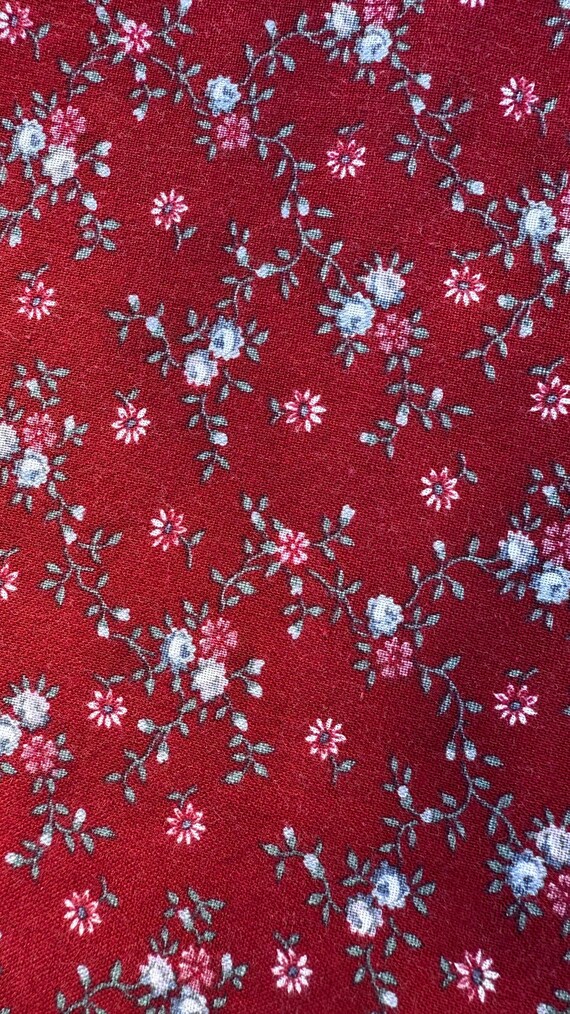 Vintage 1970s red floral prairie dress by Gunne S… - image 13