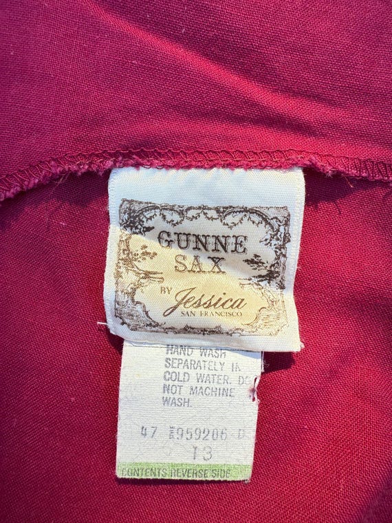 Vintage 1970s red floral prairie dress by Gunne S… - image 14