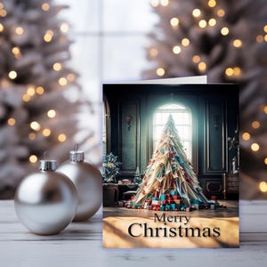 Tarjeta de felicitación de Feliz Navidad, Tarjeta de Navidad, Tarjeta festiva, Tarjeta de Navidad, Tarjeta de saludos de temporada, Tarjeta de Navidad, Deseos de vacaciones