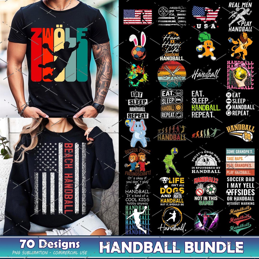 Handball Bundle Png, Handball Sublimation, Commercial Use, Handball ...