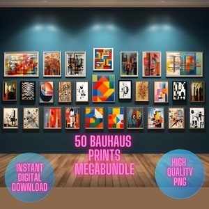 50 Mega Bundle Wall Art Bauhaus Wall Art Eclectic Print Set Eclectic Set of 50 Gallery Wall Art Set Gallery Wall Set Mega Bundle Wall Art