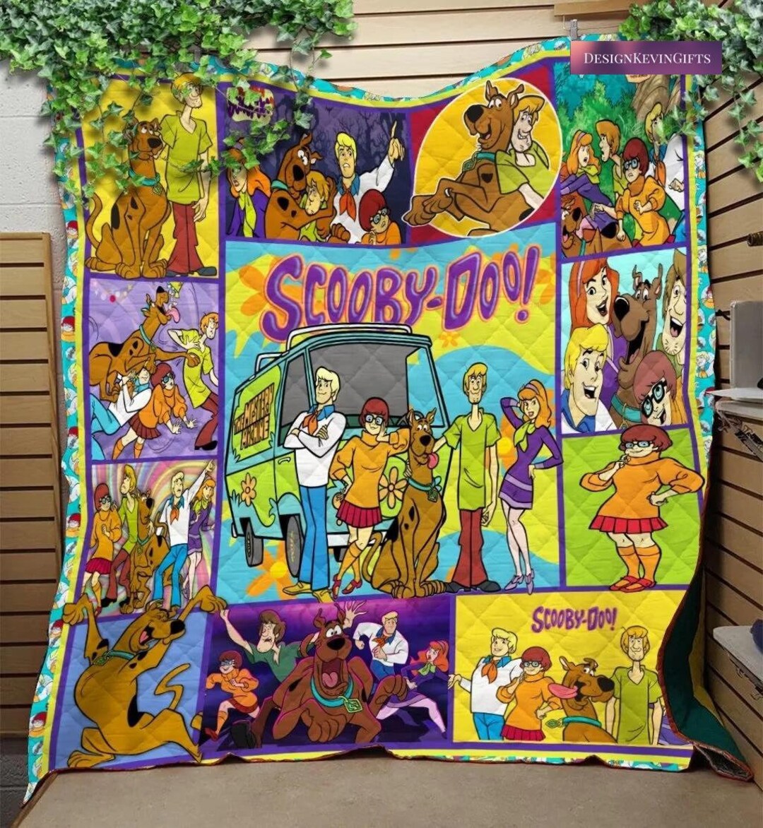 Scooby Doo Quilt, Scooby Doo Quilt, Scooby Doo King Size Quilt, Cartoon