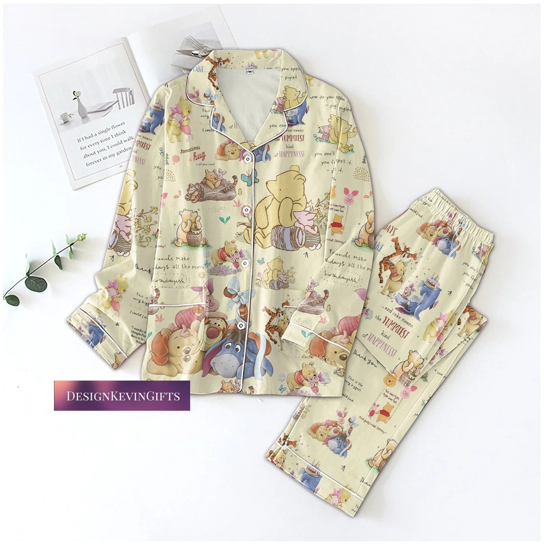 Pooh Bear Pajamas, Pooh Bear and Friends Pajama Set, Winnie the Pooh Pyjamas, Disney Pajama