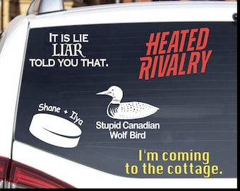 Heated Rivalry Decal: Weather Resistant Permanent Vinyl Sticker
