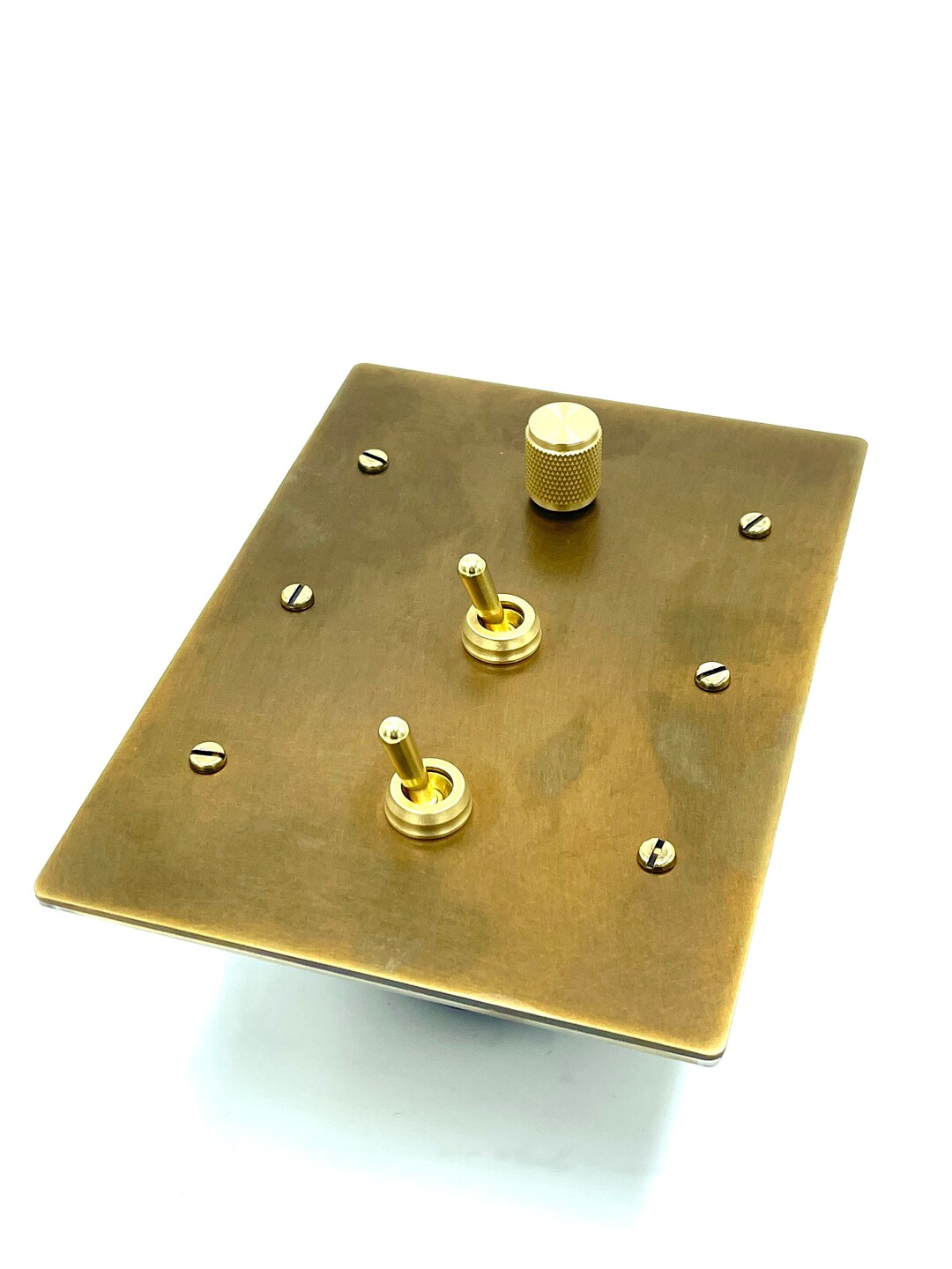 Vintage Aged Brass Toggle and Dimmer Switch Plate Cover Etsy