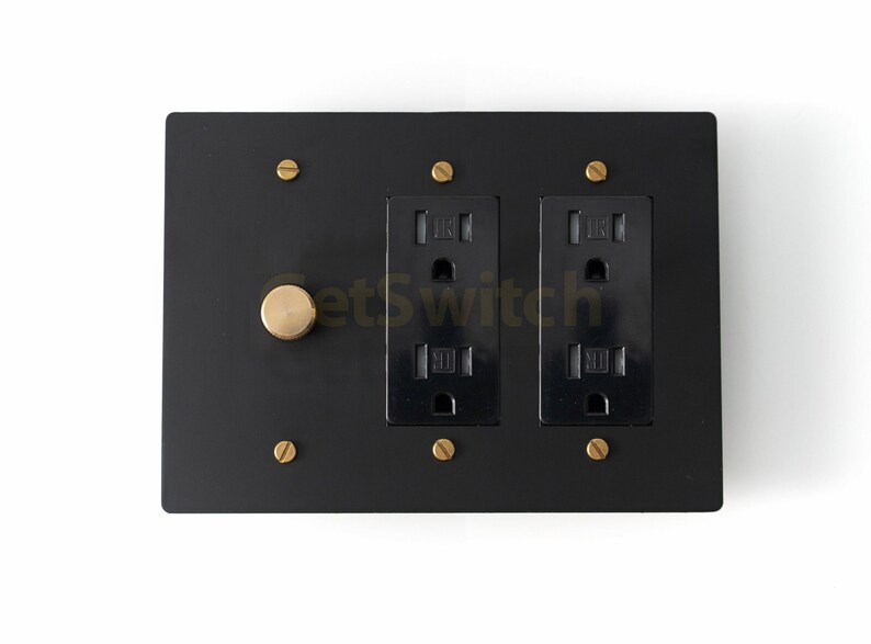Rotary Dimmer & Duplex Power Outlet for Home Lighting Etsy
