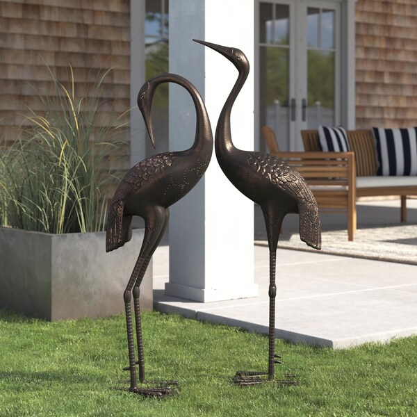 Metal Cranes Statue - Etsy