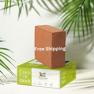 10LB & 1.4 LB Coco Coir Organic Growing Media for Indoor and Outdoor Plants , Herbs , Garden , Worms , Compost , Reptiles. High Expansion.