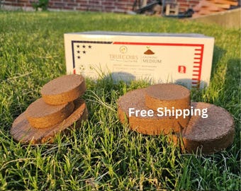 Organic Coco Coir Seed Starter Pellets, 25 Pcs (100mm/65mm/60mm)