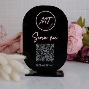 Sinal de mídia social, sinal de código QR, sinais de negócios, sinal Conecte-se conosco, sinal de código QR de mídia social, sinalização comercial, sinal de evento, show, tenda