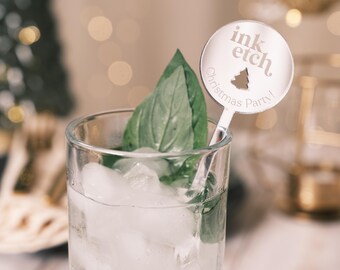 Branded Hotel Bar Cocktail Stirrer Personalised Christmas Drink Stirrer Corporate Event Ideas Office Party Workplace Christmas Gift Ideas