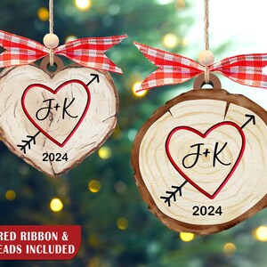 Love Crossed Arrows - Raw Cedar Ornament 3x3in Love Crossed Arrows - Raw Cedar Ornament 3x3in