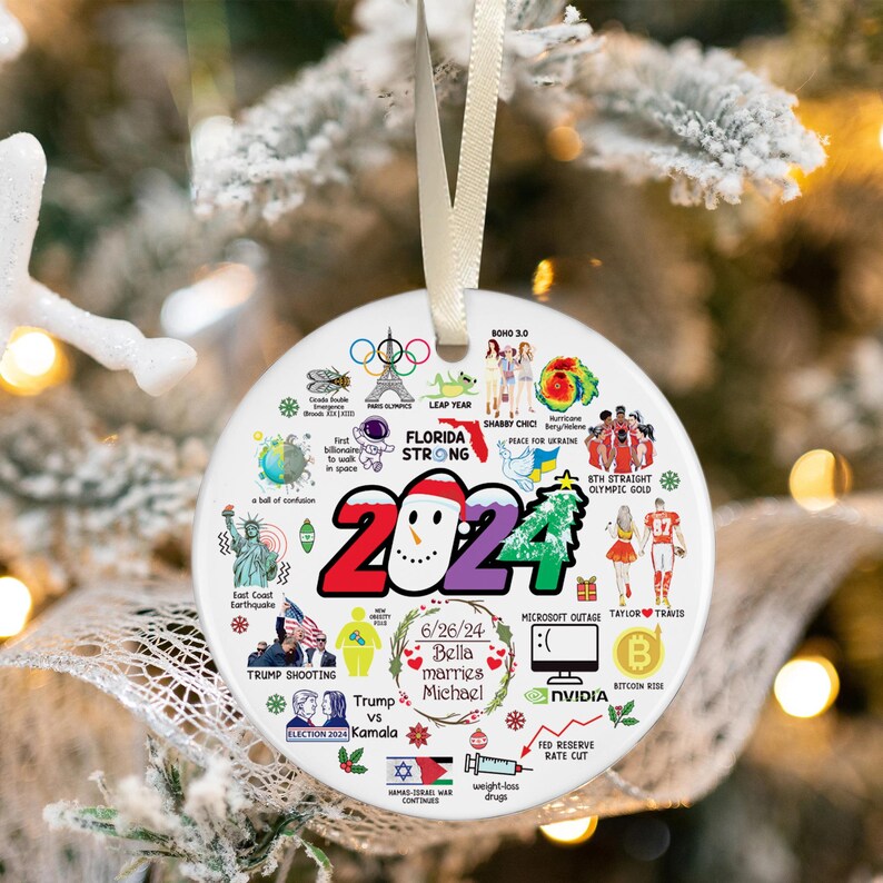 2024 Christmas Ornament, Presidential Election 2024 Ornament, Funny