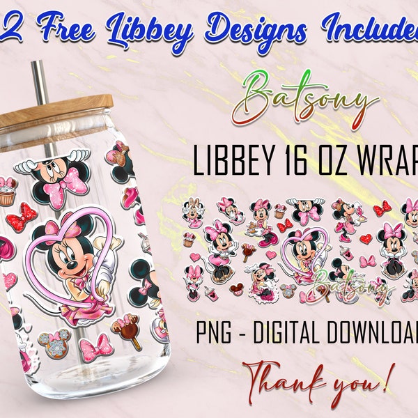 Films Cartoon 16 Oz Libbey Glass Can Wrap Png Sublimation Digital Instant Download, Cartoon Libbey Png, Tasse en verre, Tasse à café, Pot en verre