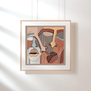 Abstract Faces Art Print: Fine Art Giclee